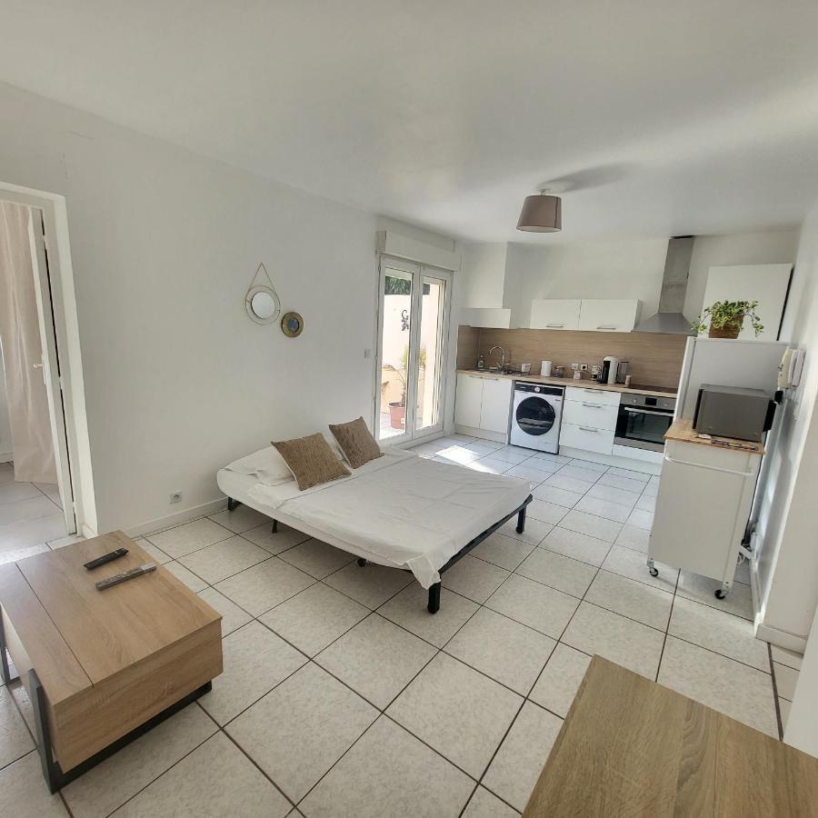 Bel Appartement Avec Jardin De 30M2 , Climatise Avec Parking Et Arrivee Autonome Cabestany Exterior foto